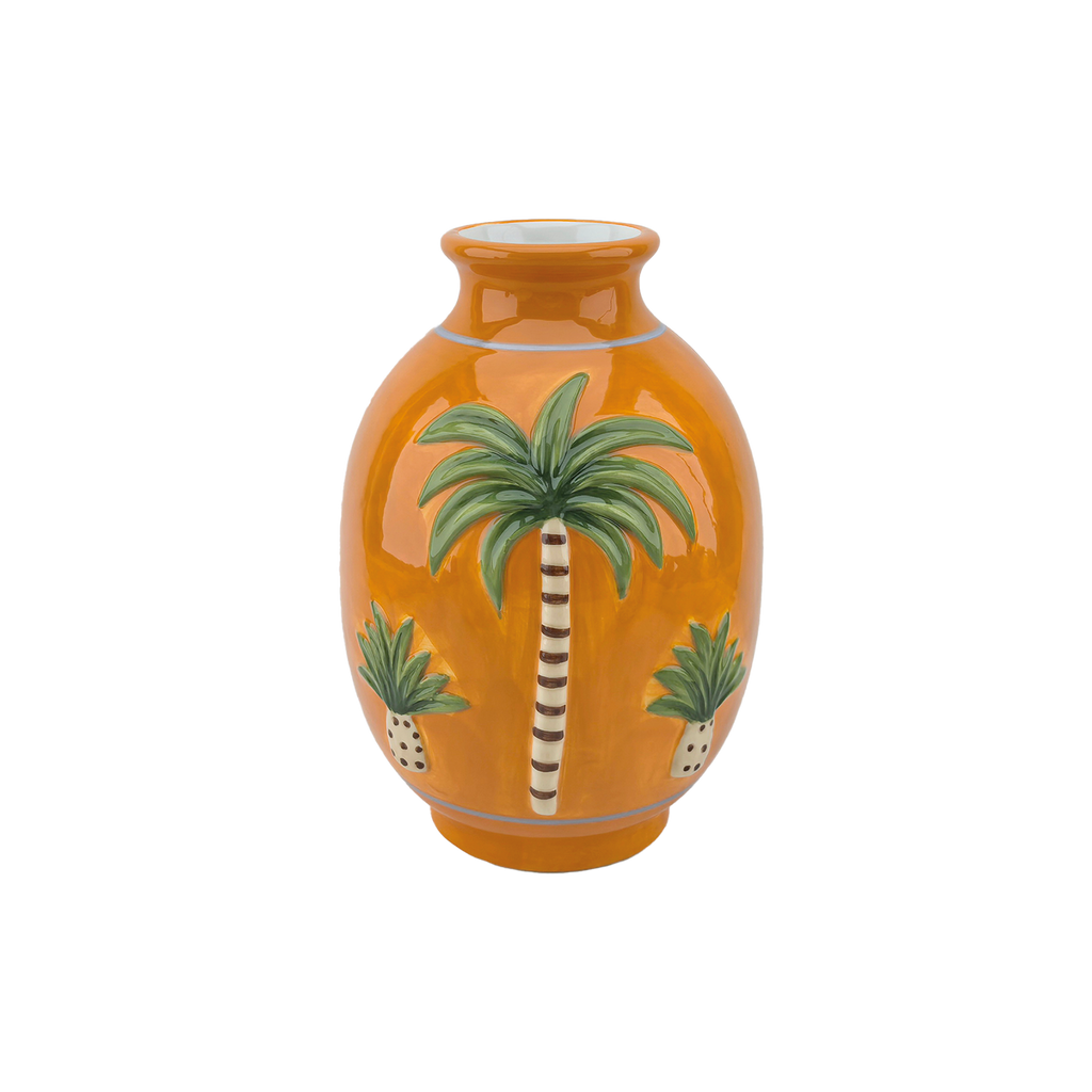 Orange Palm Vase
