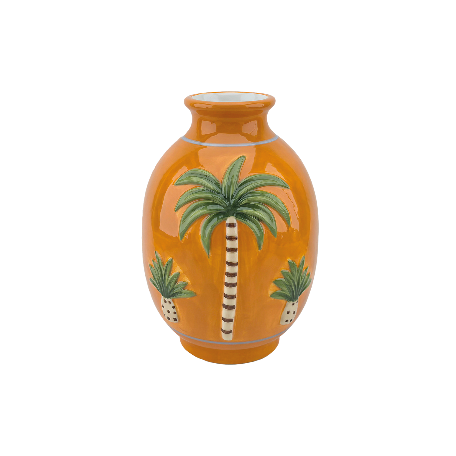 Orange Palm Vase