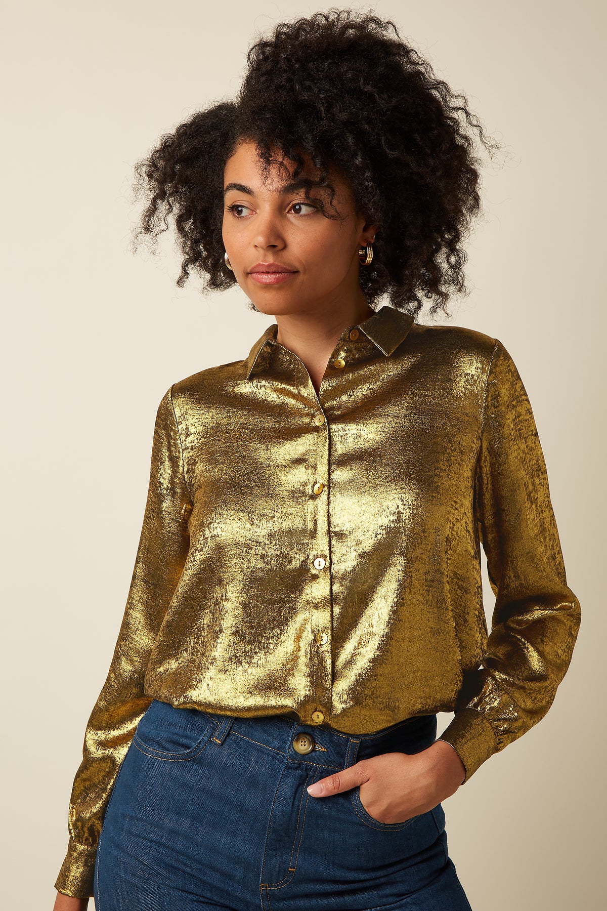 Maisie Blouse Flambe Gold