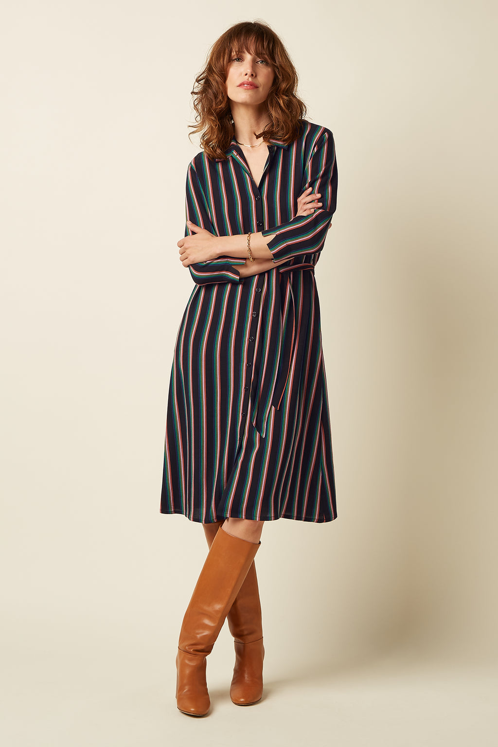 Claire Dress Harley Stripe