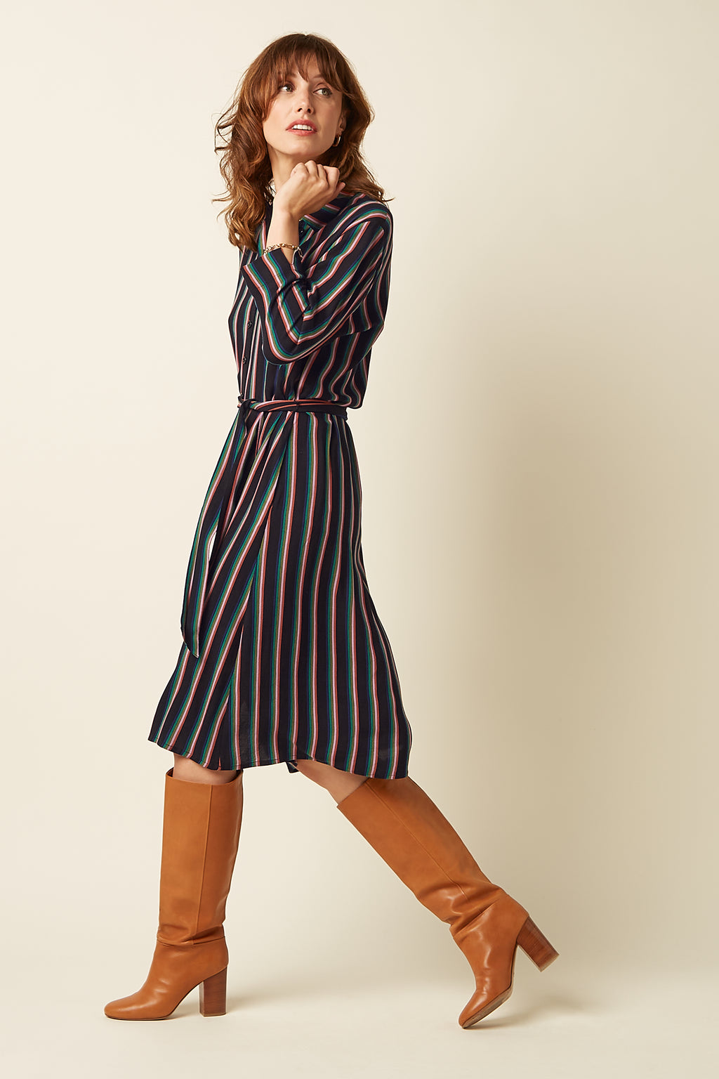 Claire Dress Harley Stripe