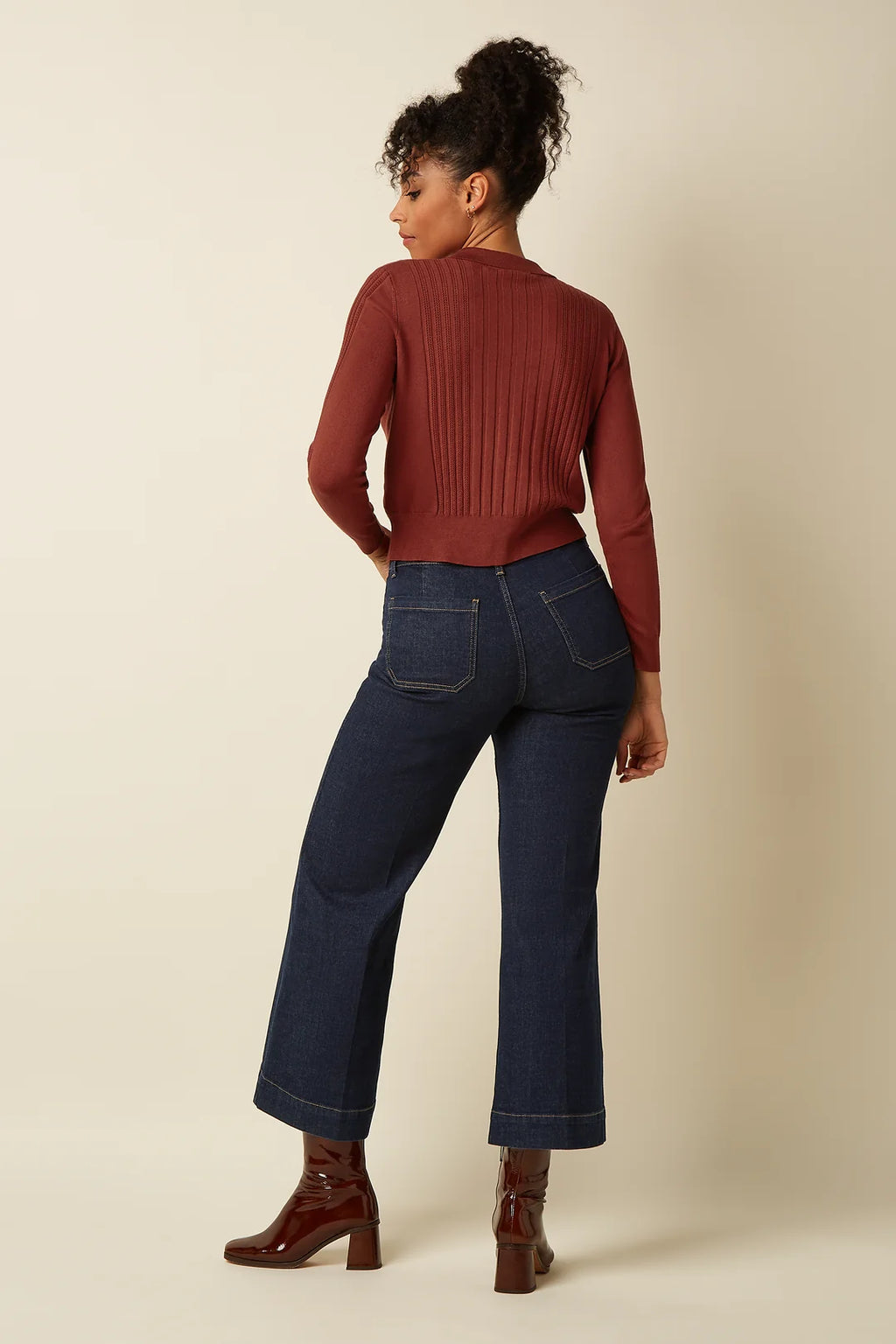 Sofie Cardi Match Knit, Spicy Brown