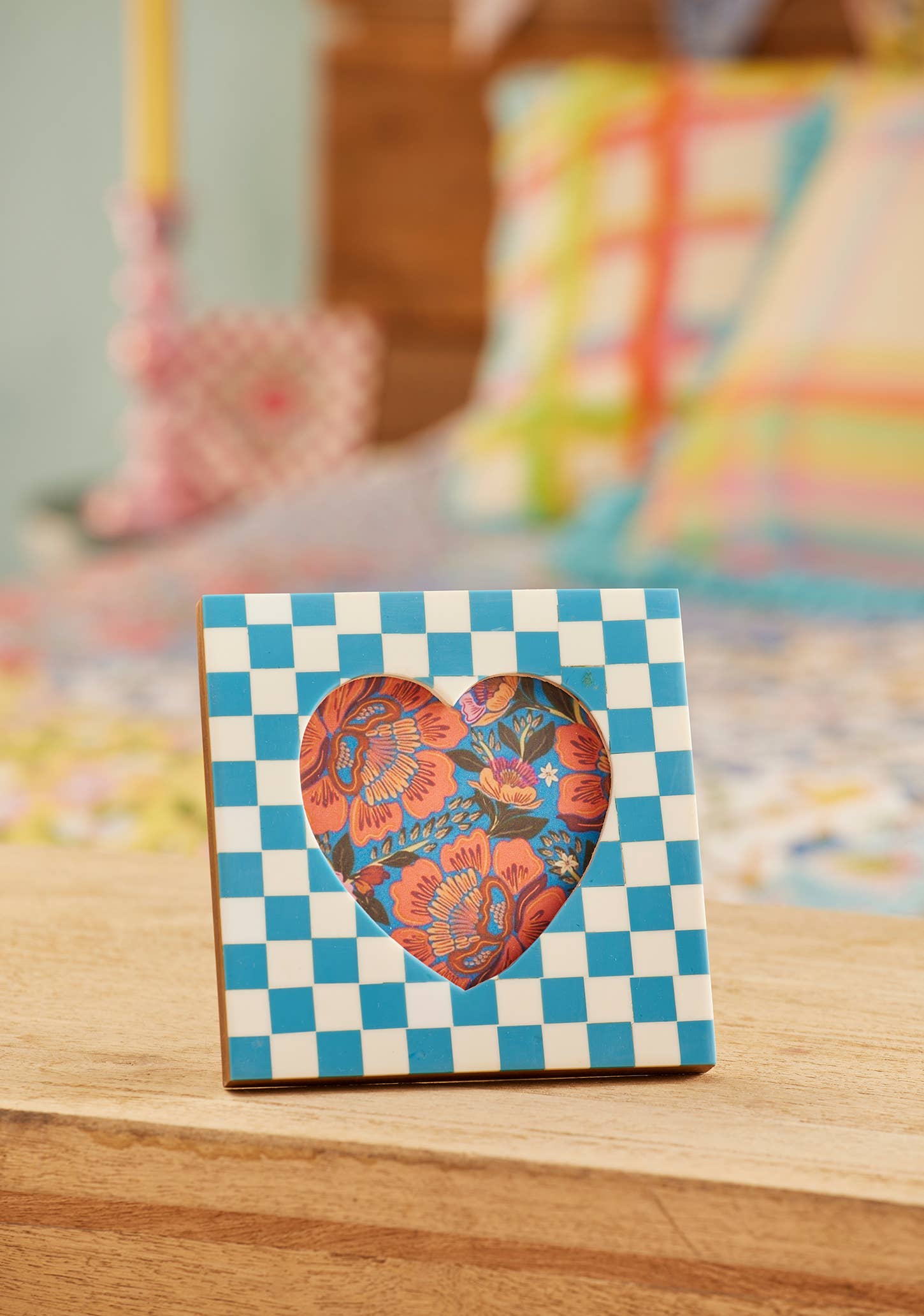 Check Heart Photo Frame