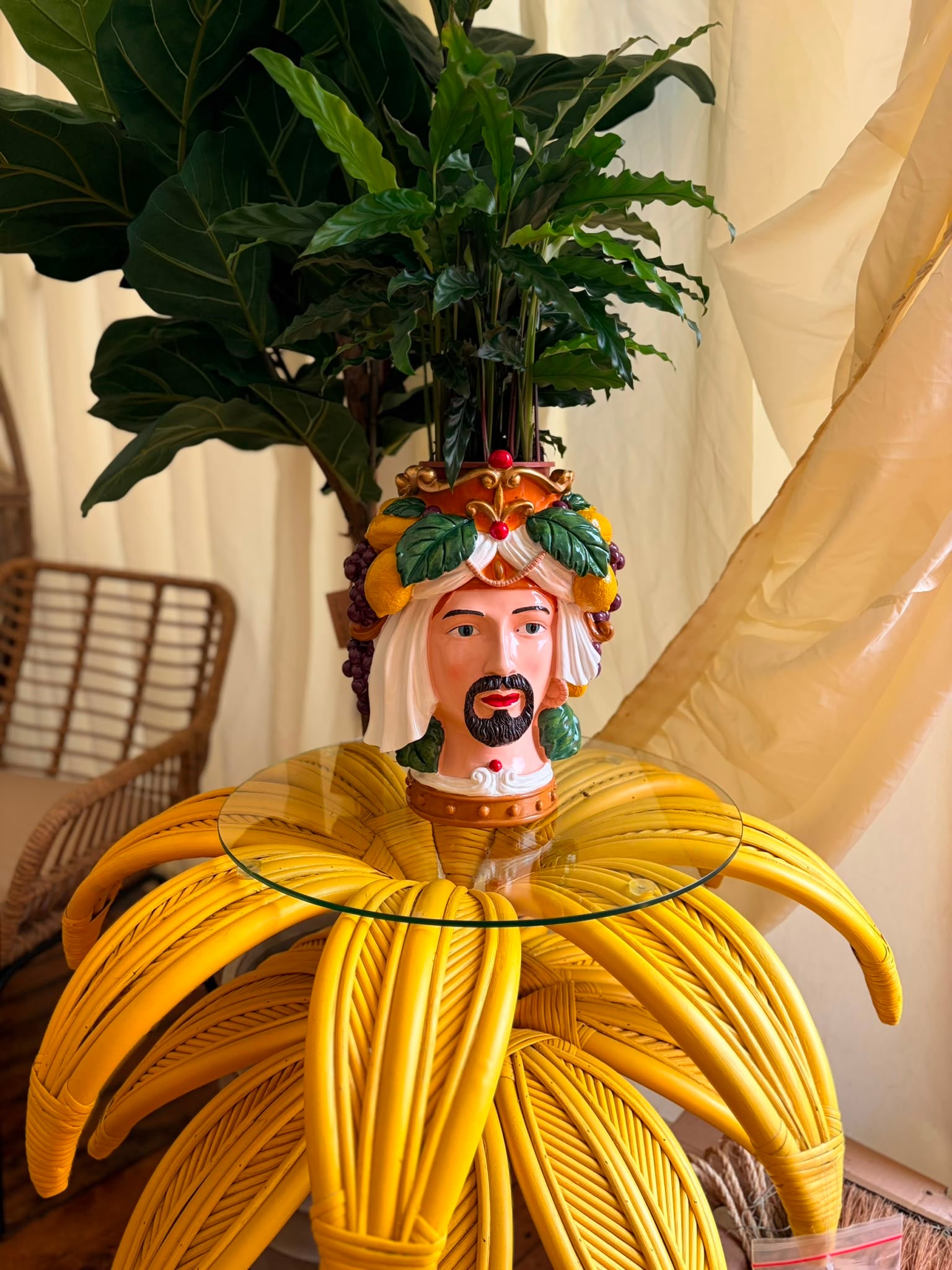 Male Head Vase