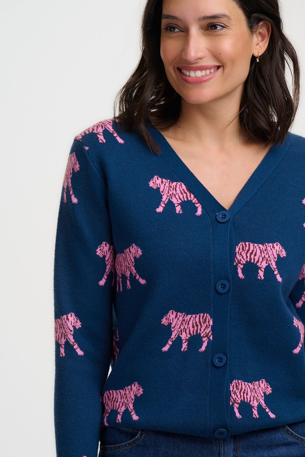 Sugarhill Brighton, Teal Tiger Jennifer Cardigan