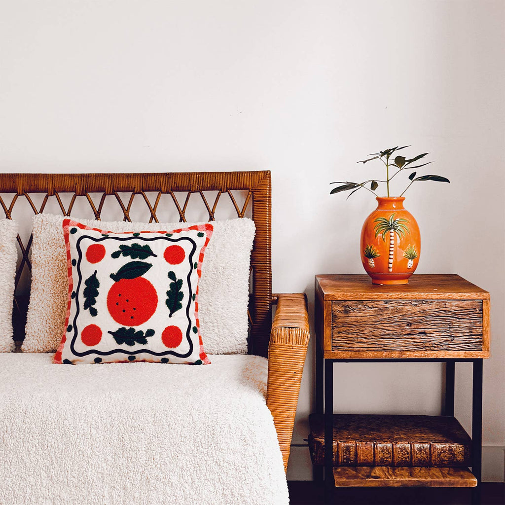 Orange Palm Vase
