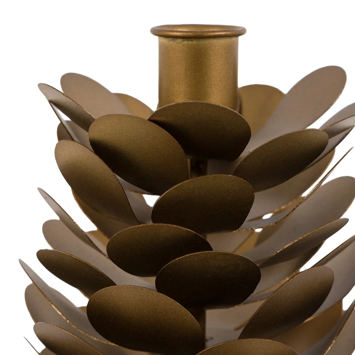 Gallery, Woodland Set of 2 Pinecone Candleholder Gold