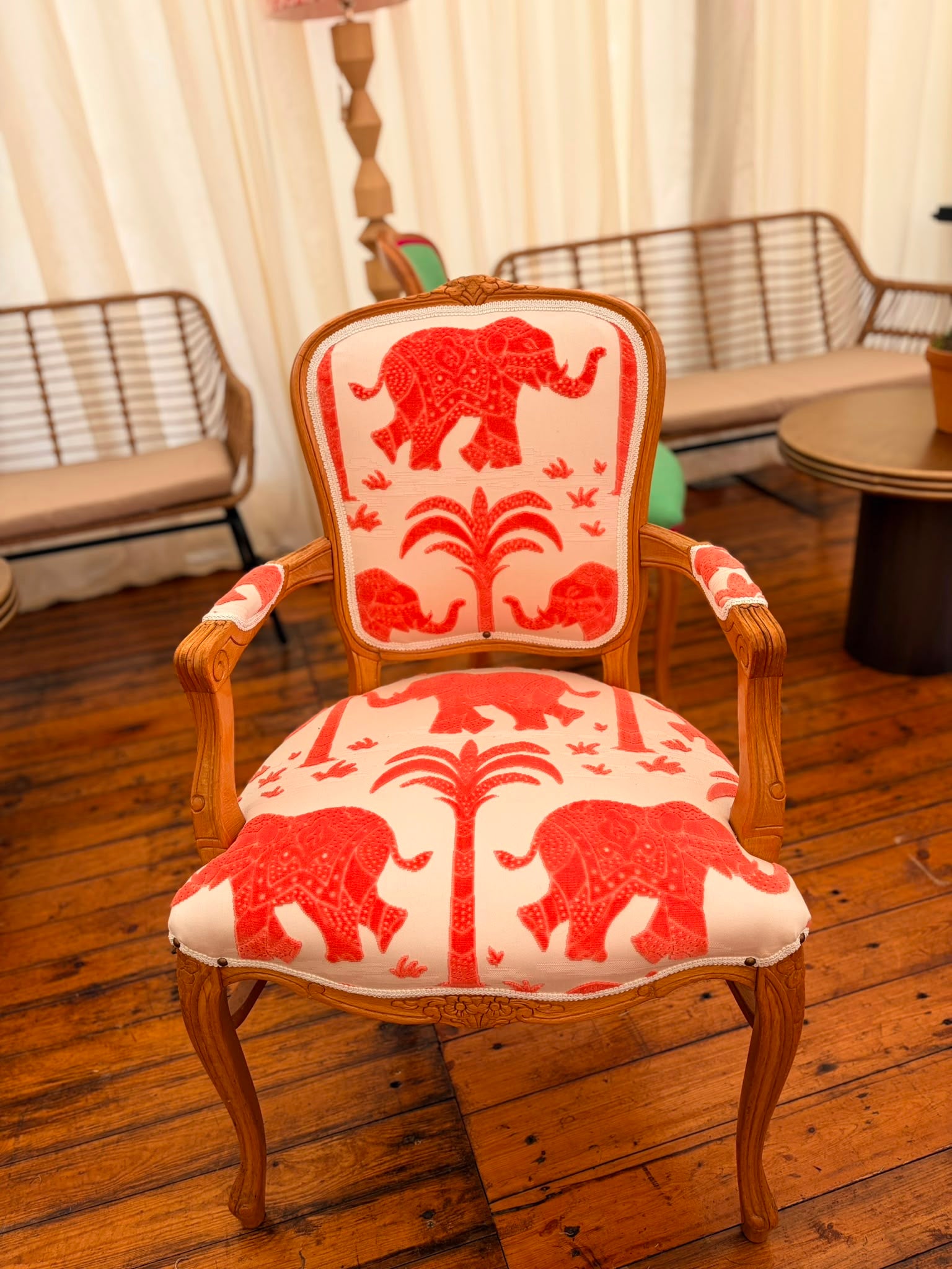 Thibaut Coral  Elephant Chair