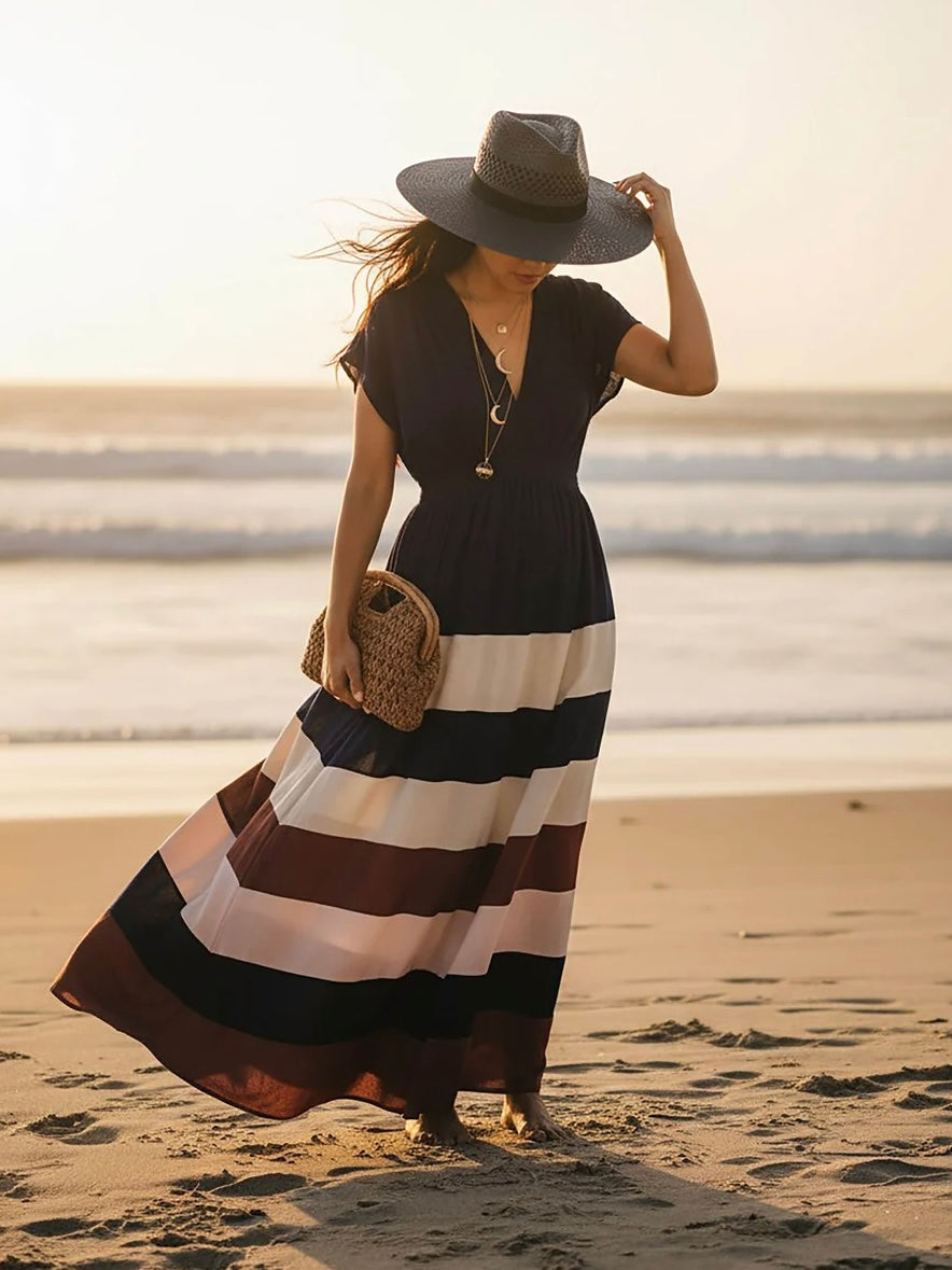 Rosalie Striped Maxi Dress