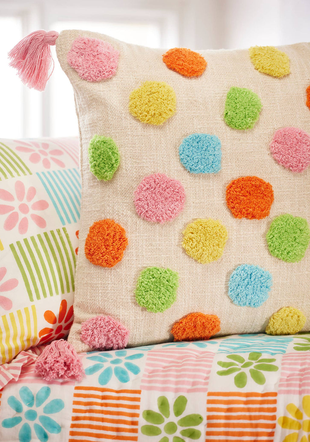 Tufted Dot Cushion Cover