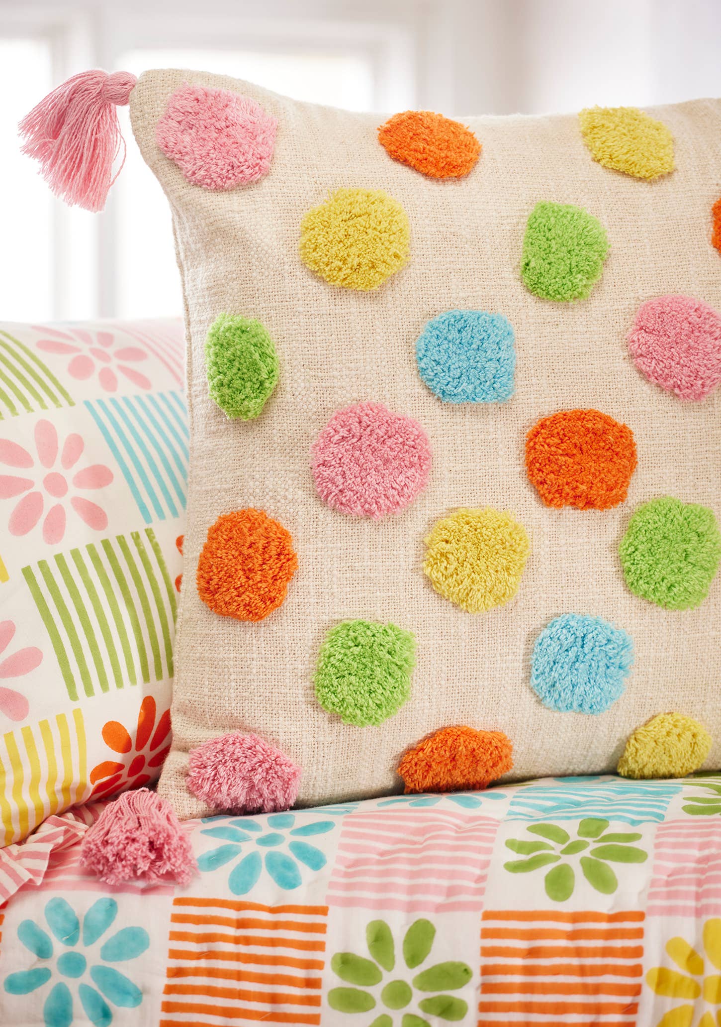 Tufted Dot Cushion Cover