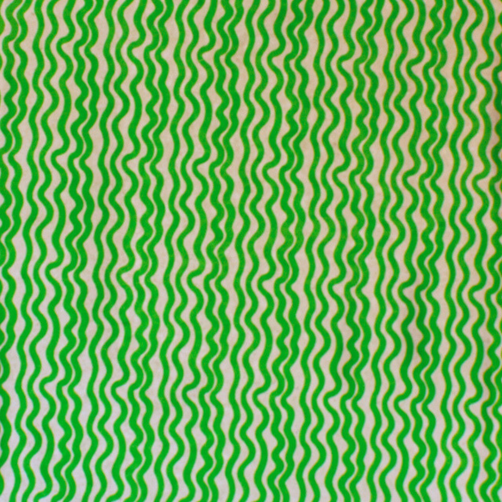 Green wavy pattern on a white background