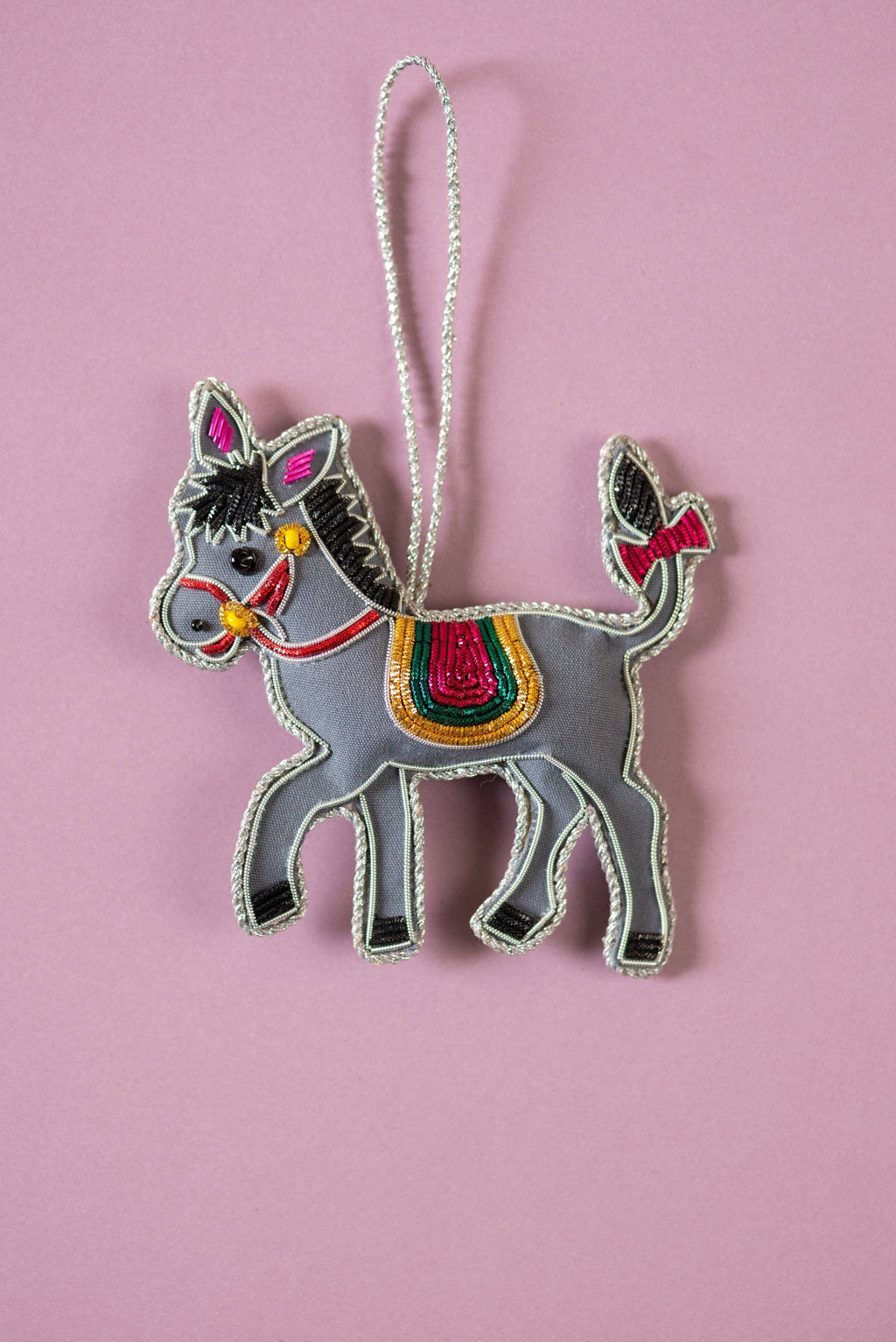 Daisy Snow Donkey Decoration (Virgin Plastic Free)