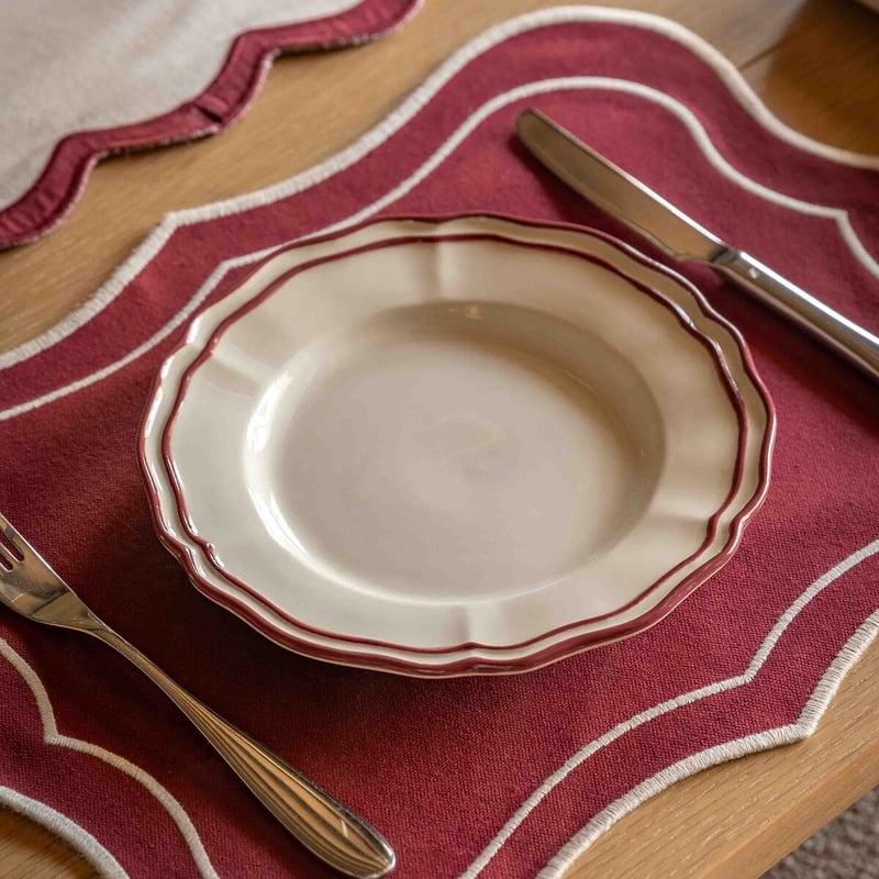 Gallery Heritage Scallop Side Plates Red 4pk