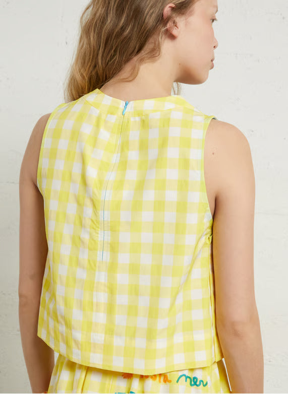 Dr Bloom yellow checked top