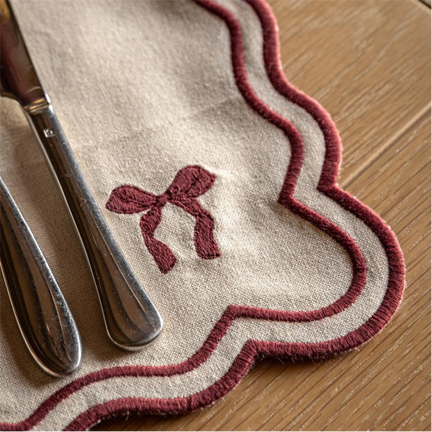 Gallery, Heritage Scallop Bow Napkins 4pk