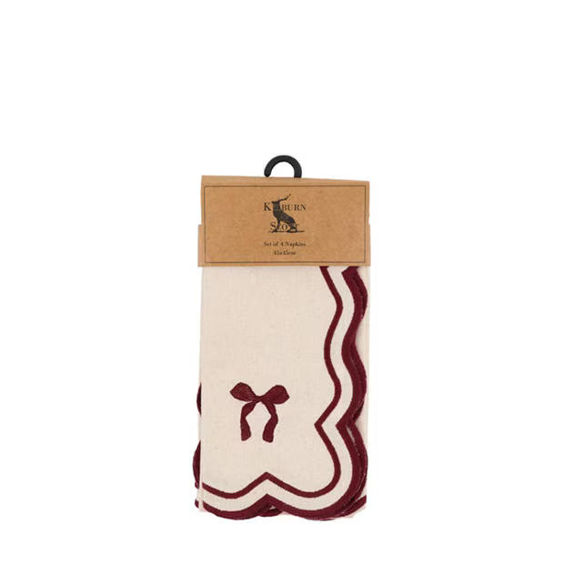 Gallery, Heritage Scallop Bow Napkins 4pk