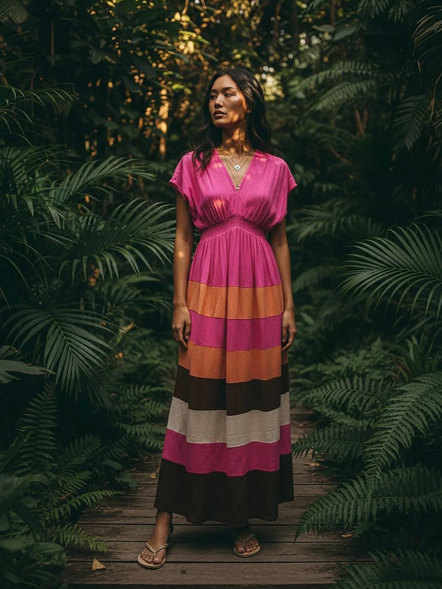 Rosalie Striped Maxi Dress