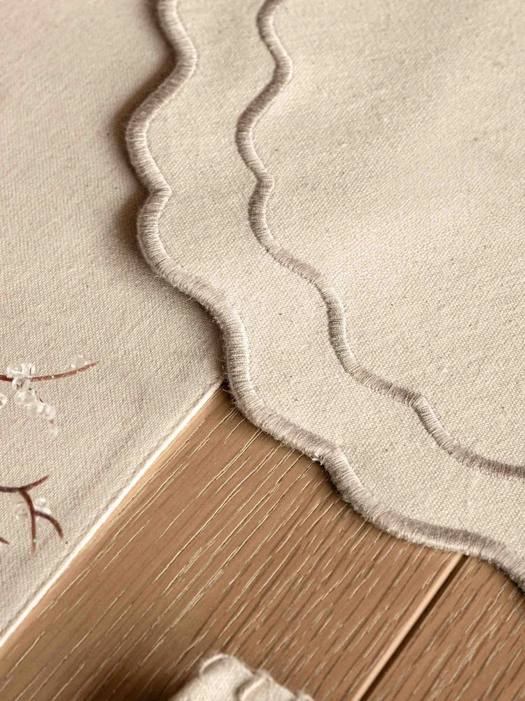 Gallery, Deco Luxe Scallop Placemats 4pk