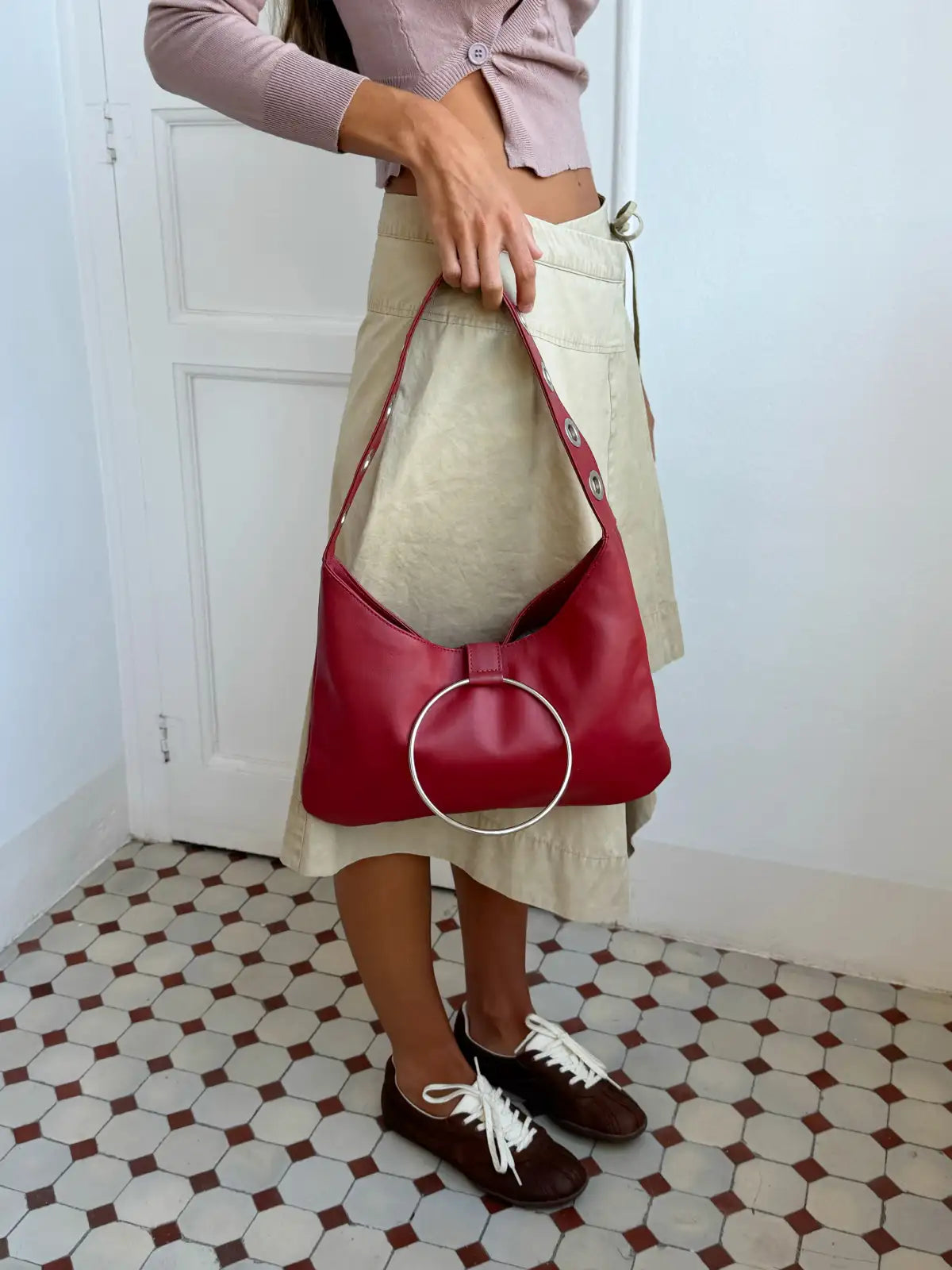 Ali Red Over the Shoulder Bag