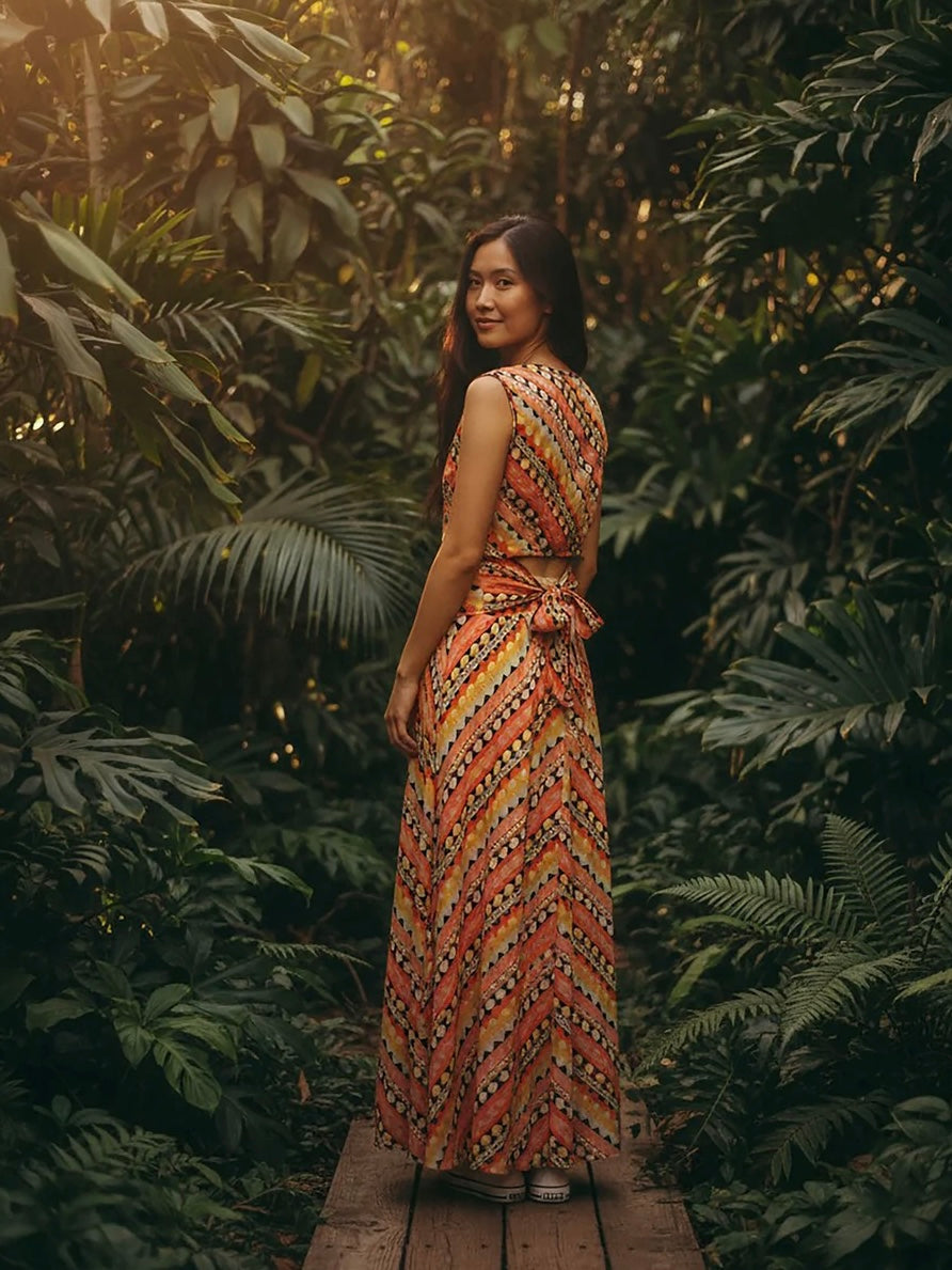 DALSTON COTTON MAXI SKIRT IN GEOMETRIC PRINT