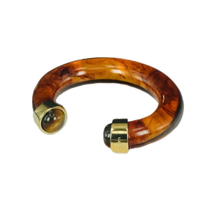 TORTOISE SHELL Bracelet - Tigers Eye Resin detail