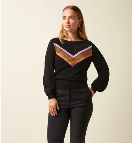 King Louis Audrey Bell Top Azzy  - black