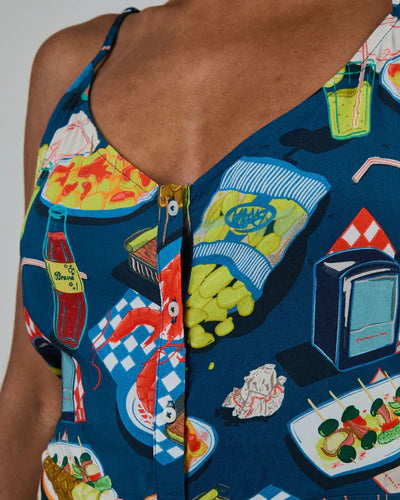 Brava Chiringuito Strap Dress Blue