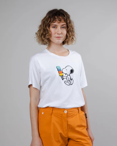 Brava Peanuts Ice-Cream Oversize Tee White