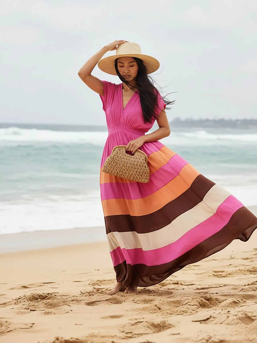 Rosalie Striped Maxi Dress