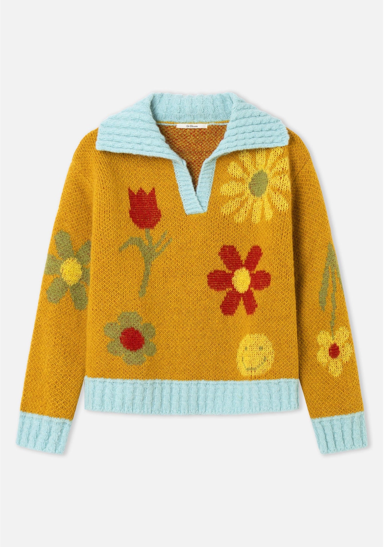 Dr Bloom Yellow Daisy Retro Jumper