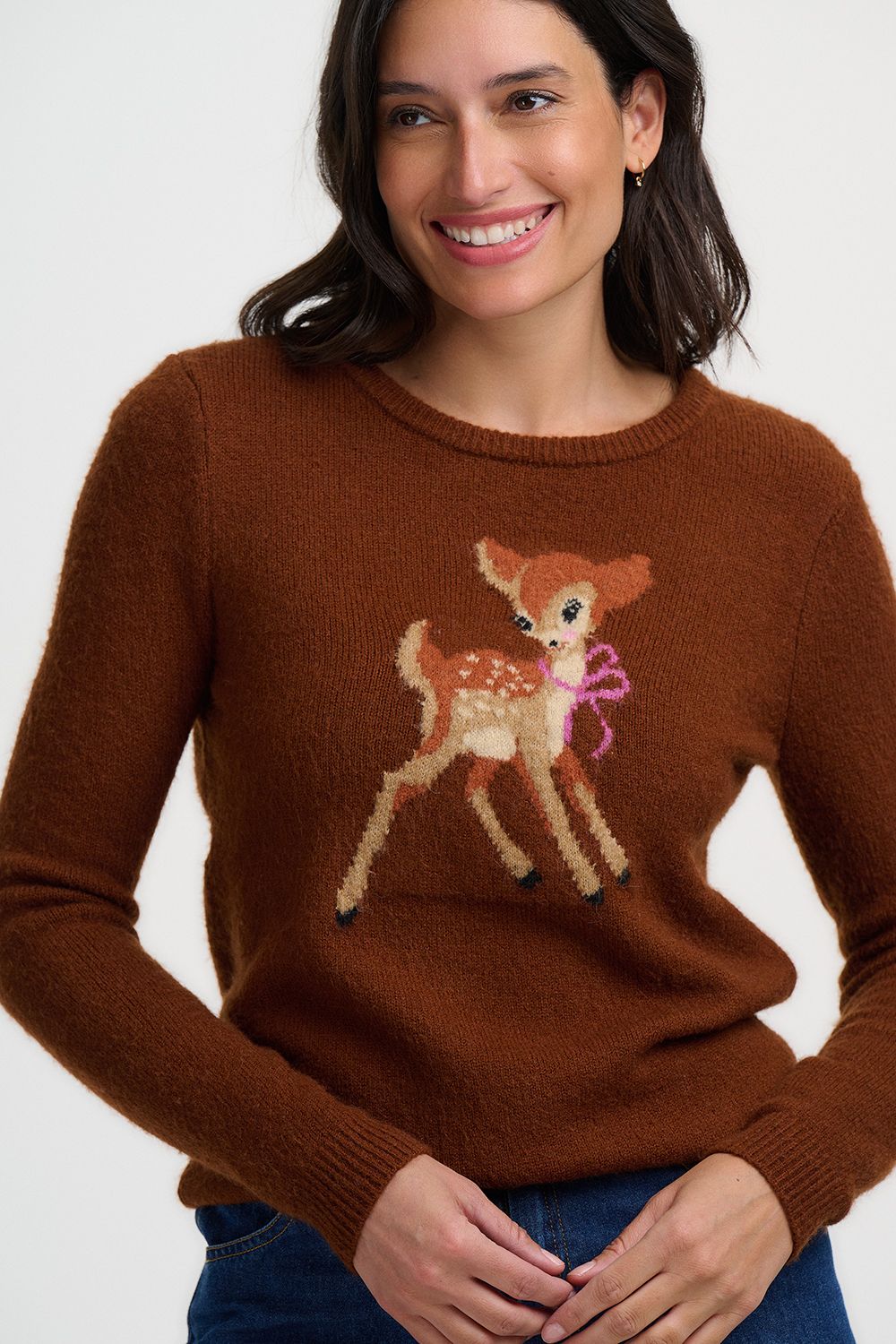 Sugarhill Brighton Kia Baby Deer Jumper - Vintage Brown