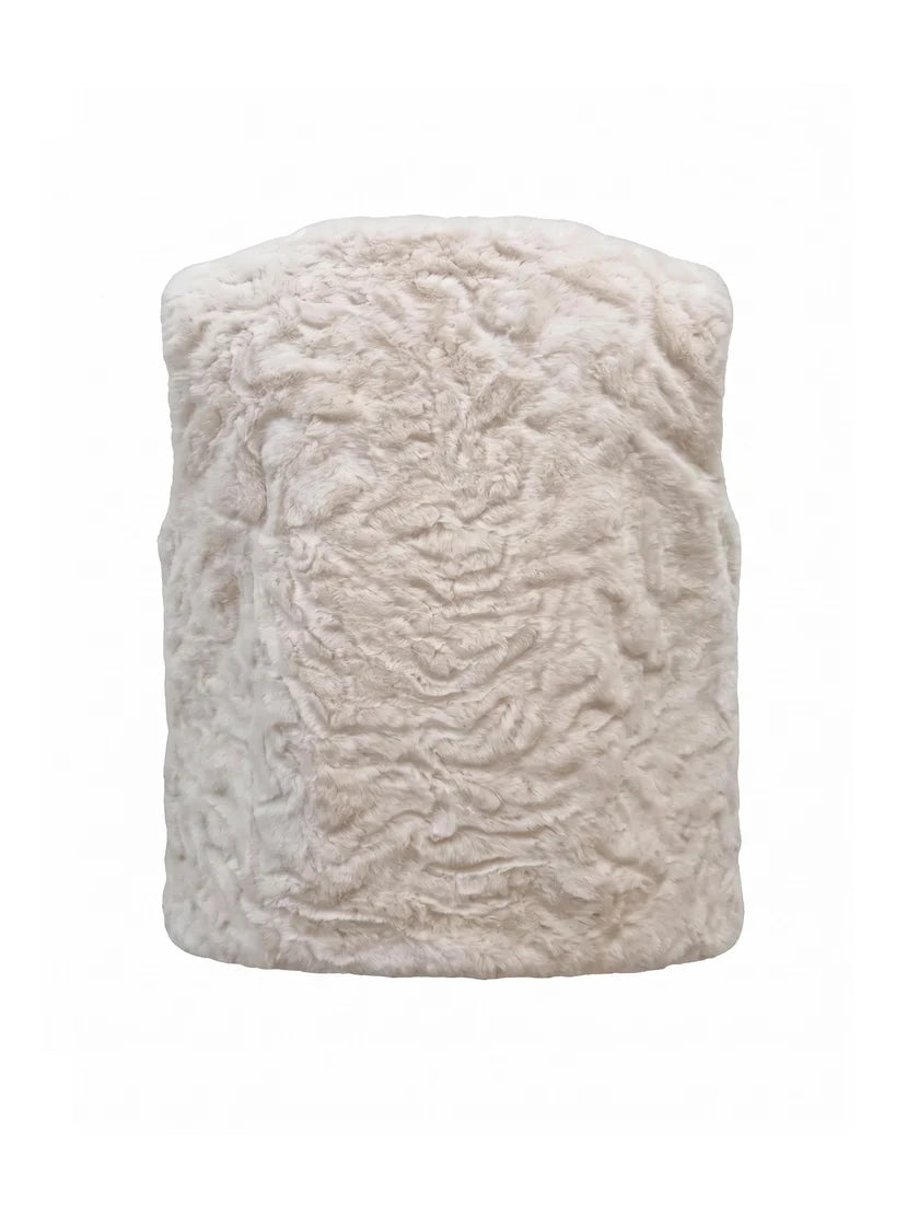 Edelweiss Faux Fur Gilet - Cream