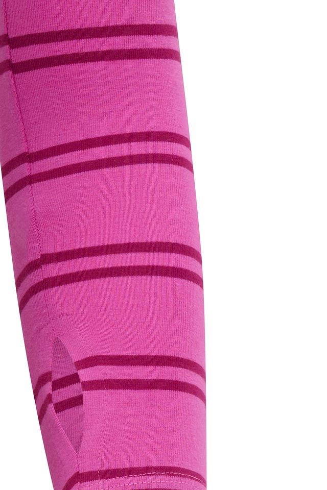 Sugarhill Brighton, Pink & Dark Mauve Striped Trista Jersey Top