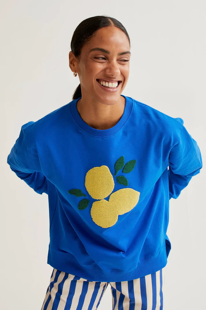 Giant Lemon Embroidered Sweatshirt