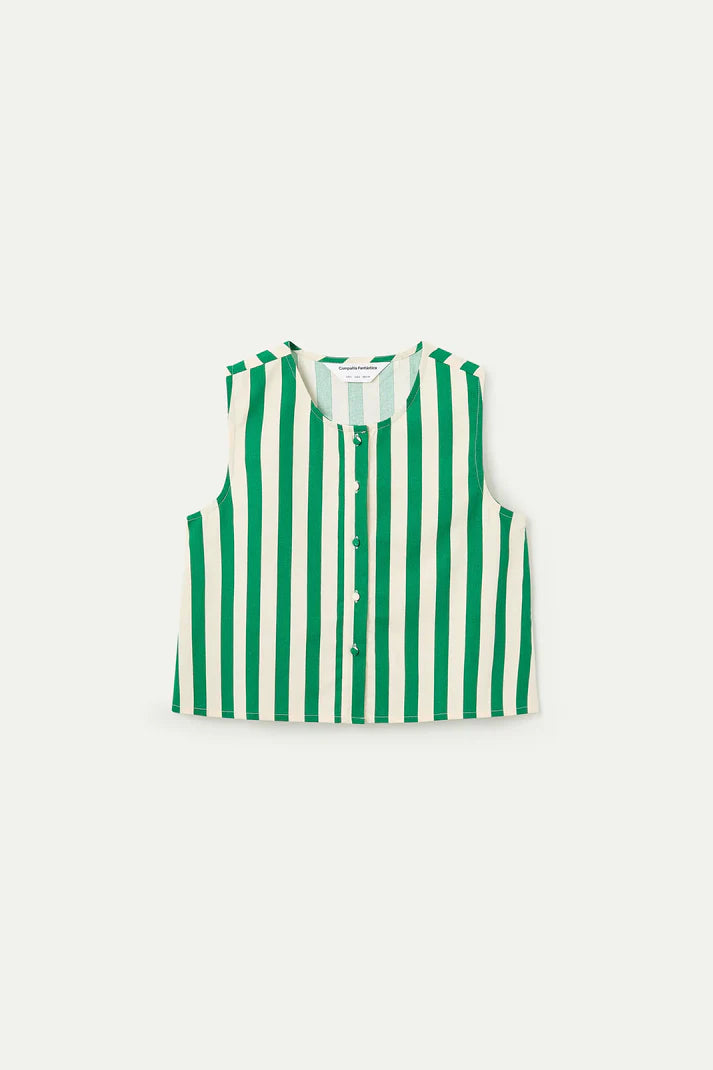 Bamboo Green Striped Top