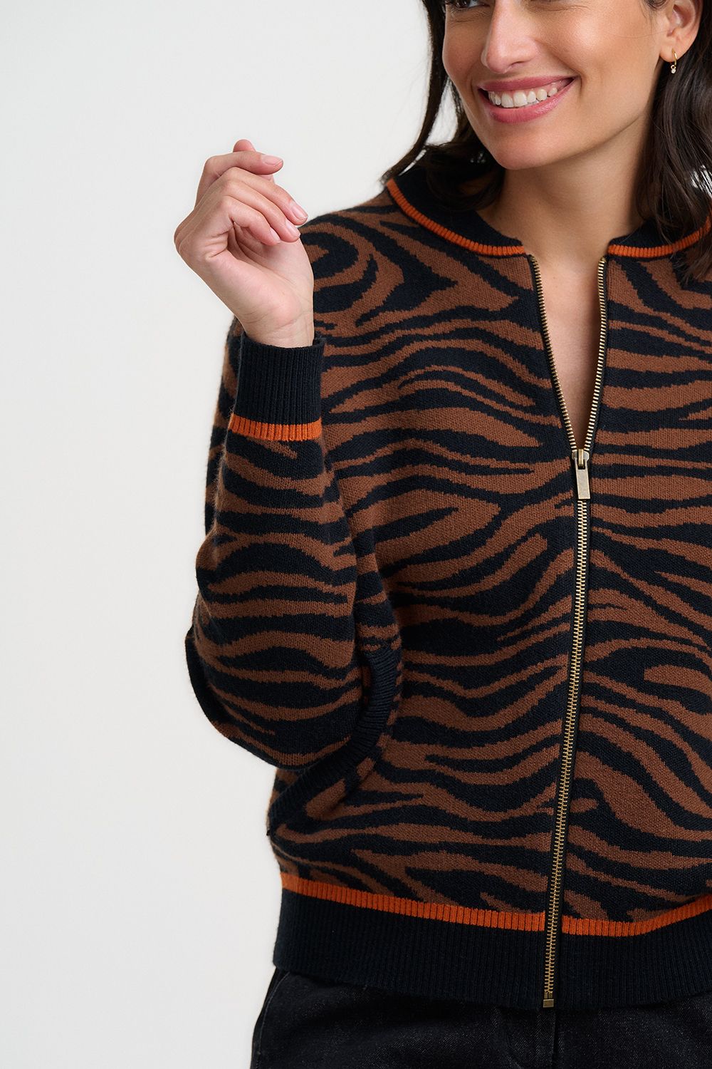 Sugarhill Brighton Solana Knitted Bomber Jacket