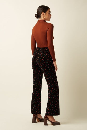 King Louis - Ida Front Zip Trousers- Floral