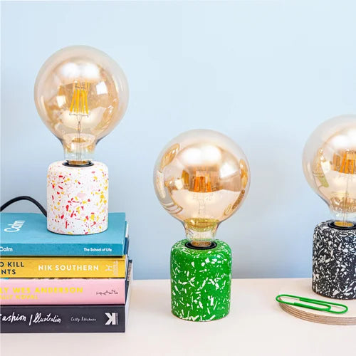 Terrazzo Desk Lamp - white speckle