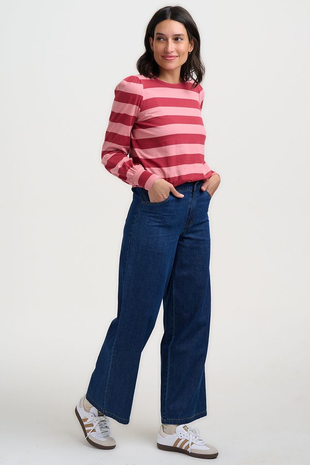 Sugarhill Brighton Red/Pink Wide Striped Griselda Top