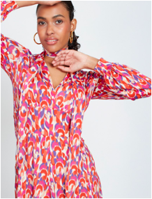 Nell Dress Ikat Multi