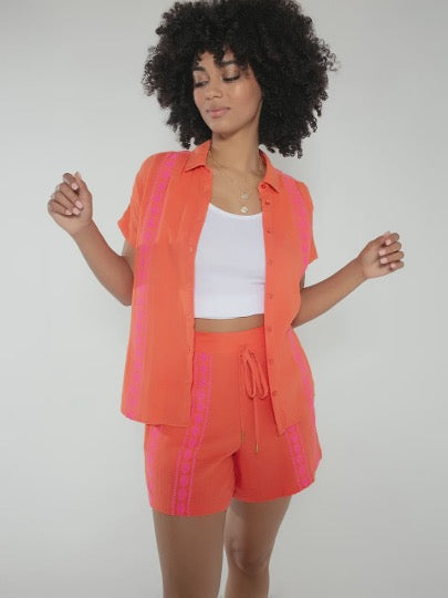 Nooki Polly Blouse -Orange