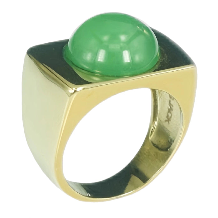 Ring 28 GOLD & Green Quartz Ring
