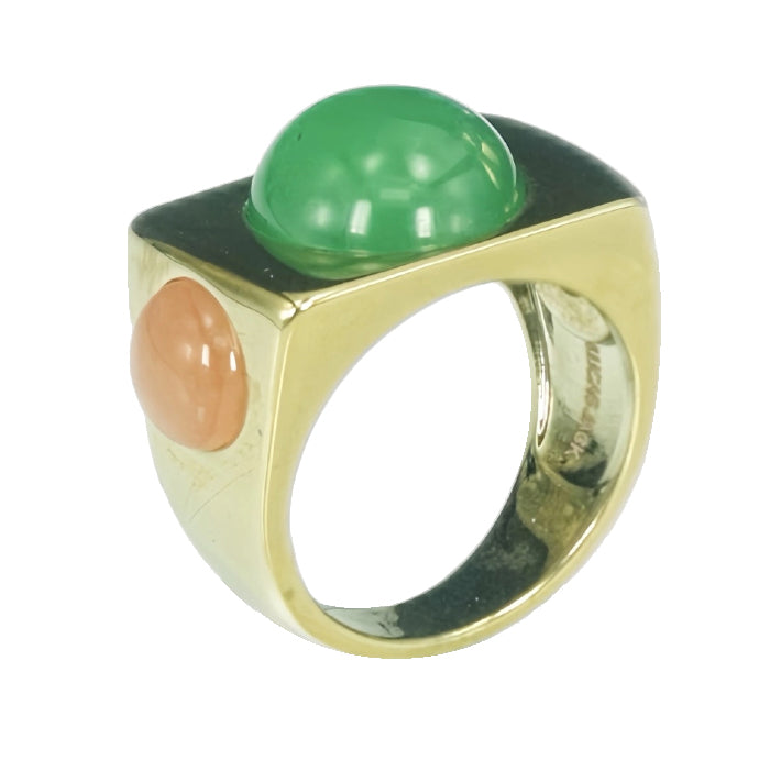 Ring 29 GOLD & Green Quartz Ring