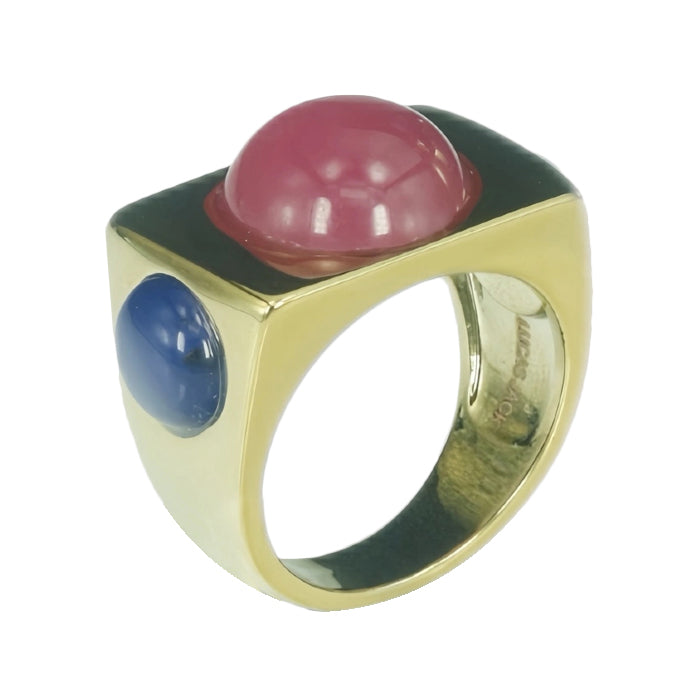 Ring 29 GOLD & Pink Quartz Ring