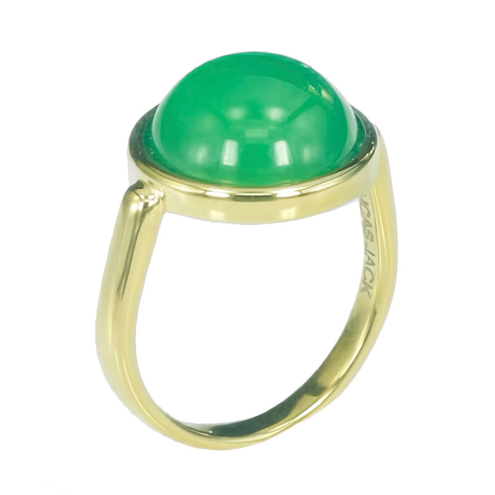 Ring 30 GOLD & Green Quartz Ring