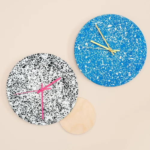 Terrazzo Wall Clock - green