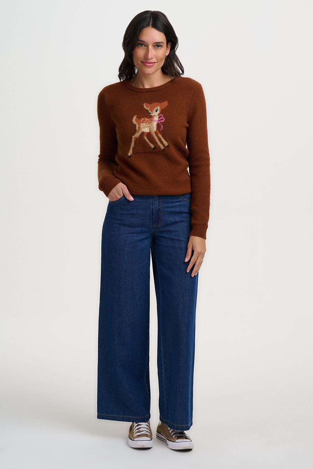 Sugarhill Brighton Kia Baby Deer Jumper - Vintage Brown