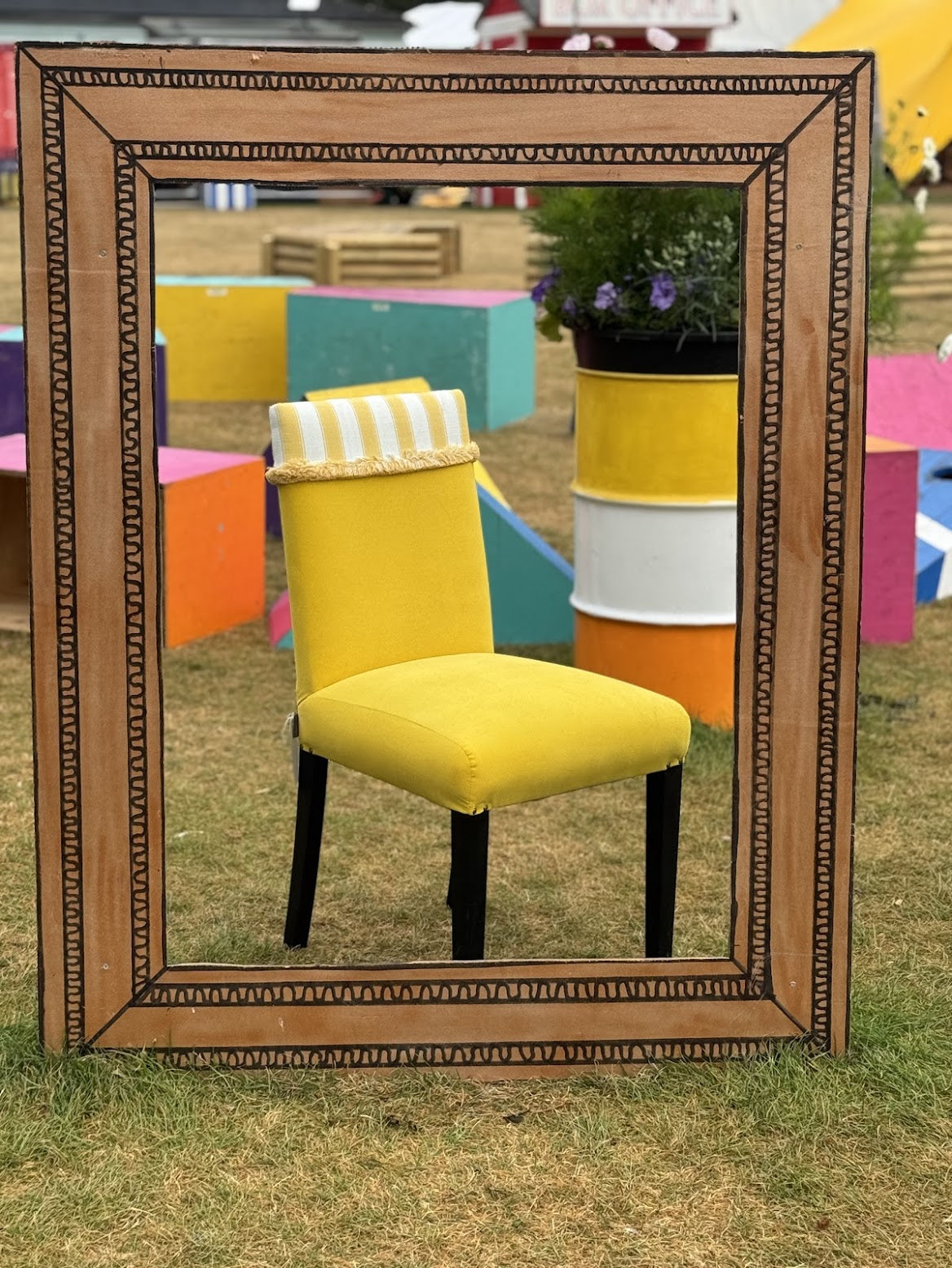 Dining Chairs - Yellow Stripe