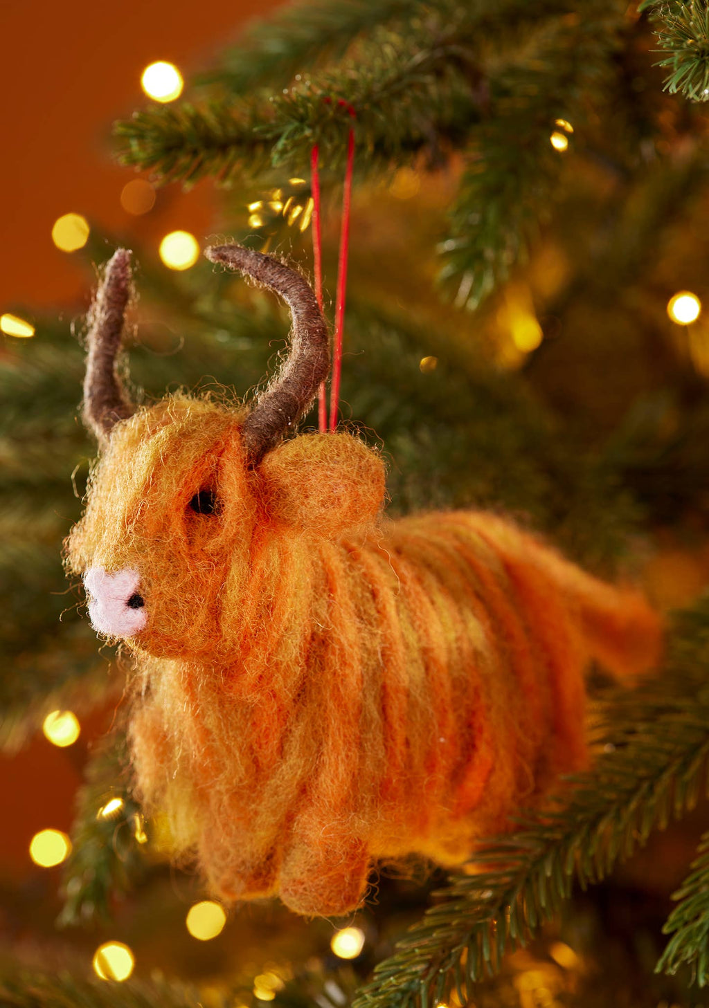 Felt Highland Cow Decoration